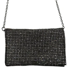 Amber Sceats Stella Rhinestone Bling Evening Clutch Bag 8" x 5" Holiday Party!