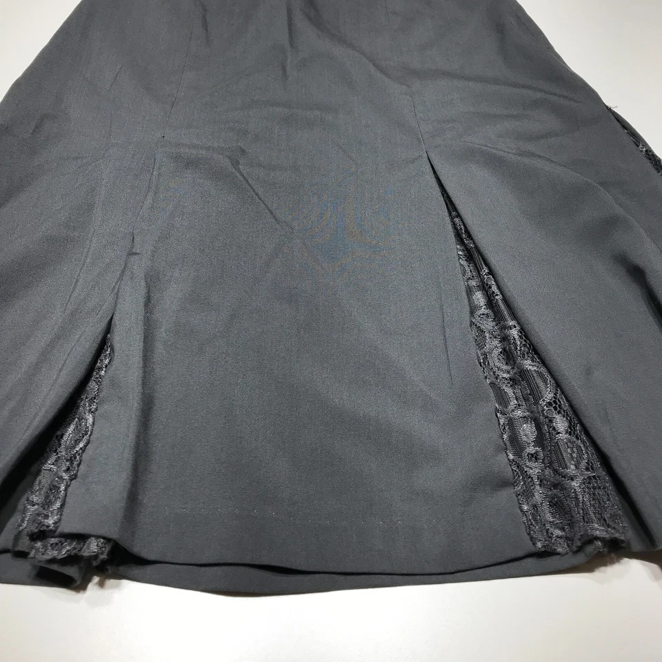 Falda Mossimo para mujer talla 2 gris hasta la rodilla cremallera lateral swing encaje interior pliegues Foto 4 de 4