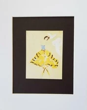 Marc Chagall "Sketch for the dance" Aleko Matted Offset Lithograph 1969 Mourlot