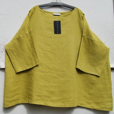 NWT Bryn Walker OLIO BEX TUNIC TOP Linen 29'' Long Oversize 1X Bust 64''