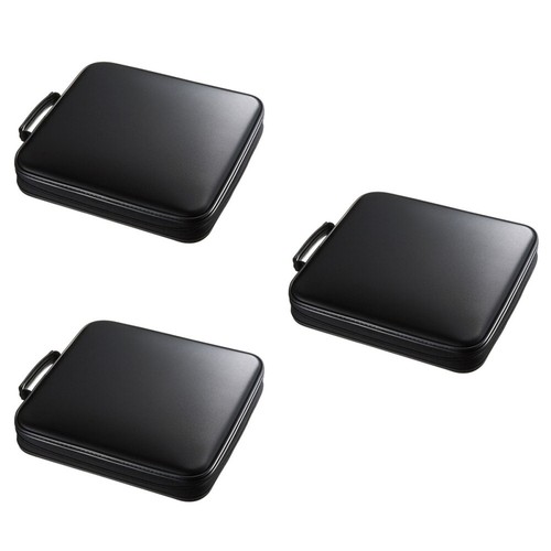 3pcs DVD Case Zipper CD Storage Holder Portable Disc Bag Plastic CD Container - Photo 2/12