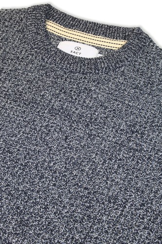 Xact Mens Twist Waffle Knit Crew Neck Jumper - Picture 4 of 22