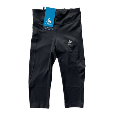 Odlo Essential Running 3/4 Tights Tight Leggings Laufhose Running Schwarz