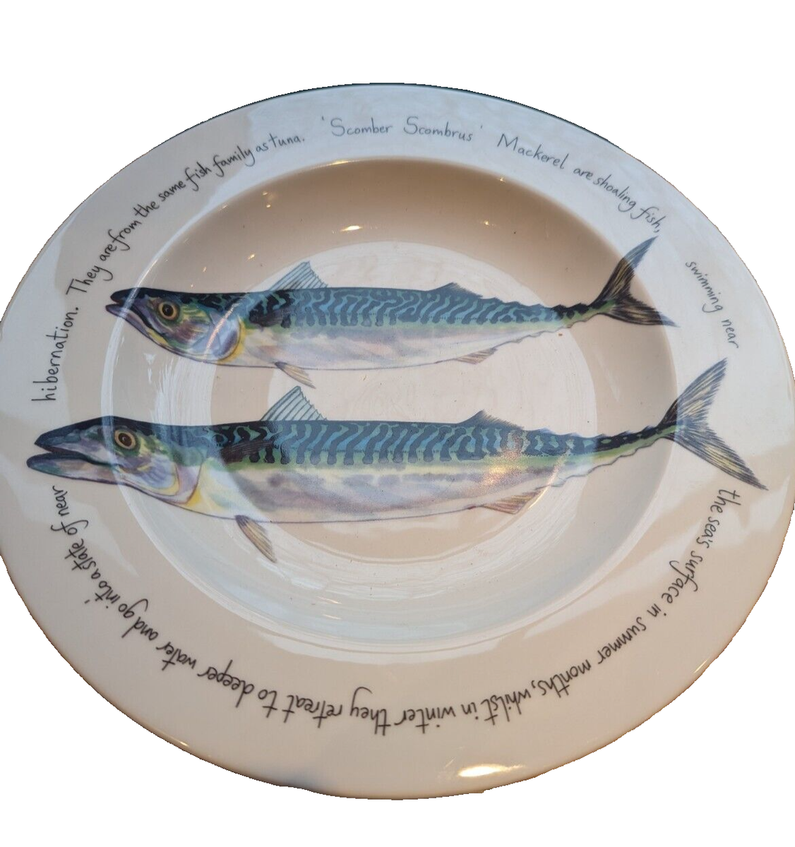 Richard Bramble for Jersey Pottery Mackerel Serving Plate Bowl