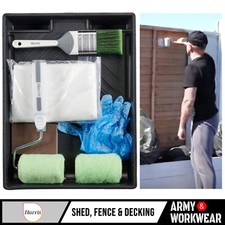 Harris 8 Piece Shed, Fence and Decking Painting Kit Garden Timber Wood Work