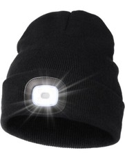 Unisex Beanie Hat with Light, USB Rechargeable Hands Free LED Headlamp