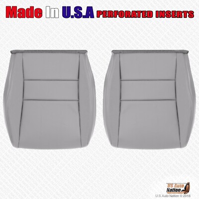 2004-2008 Fits Acura TSX Leather Perforated Front Bottom Seat Covers Gray