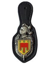 INSIGNE CUIRASSE AVEC CUIR ET ECU AUVERGNE REGION BAYARD GENDARMERIE NATIONALE
