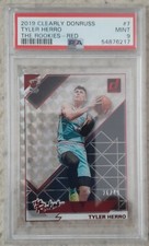 Tyler Herro 2019-20 Clearly Donruss Basketball #7 The Rookies Red /49 RC PSA 9