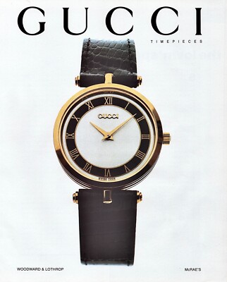 1994 GUCCI WATCH Timepieces 1-Page Magazine VINTAGE PRINT AD | eBay