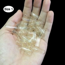 50 - 1,000 Empty Gelatin Capsules - Size 1 Gel Caps Pure Kosher/Halal 