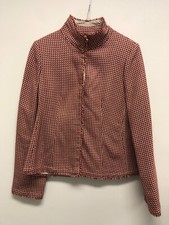 Armani Collezione Women's Jacket Pure Wool In Red/white Size 14 Bnwot