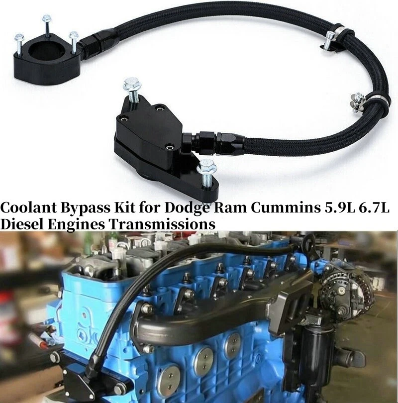 Coolant Bypass Kit For 2007-2018 Dodge Ram 2500 3500 6.7L Cummins Diesel Engines Foto 2 de 4
