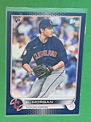 2022 Topps Series 1 #217 Eli Morgan Blue Border Rookie RC Cleveland Guardians