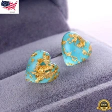 Women 925 Silver Turquoise Hook Drop Earrings Vintage Wedding Party Jewelry Gift