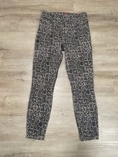 Spanx Jean-Ish Women s Sz M Ankle Leggings Taupe Snakeskin Animal Print