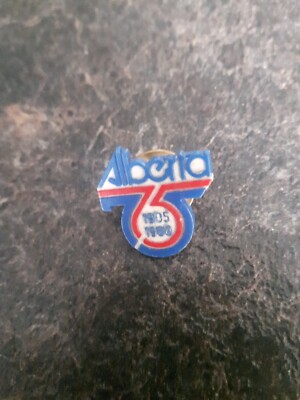 VTG 1980 Alberta Canada Lapel Pin Pinback FREE COMBINED SHIPPING