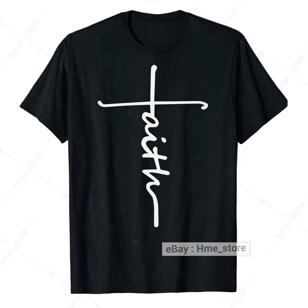 Faith Cross Sign Jesus Christ T-Shirt for Christian Bible Verse