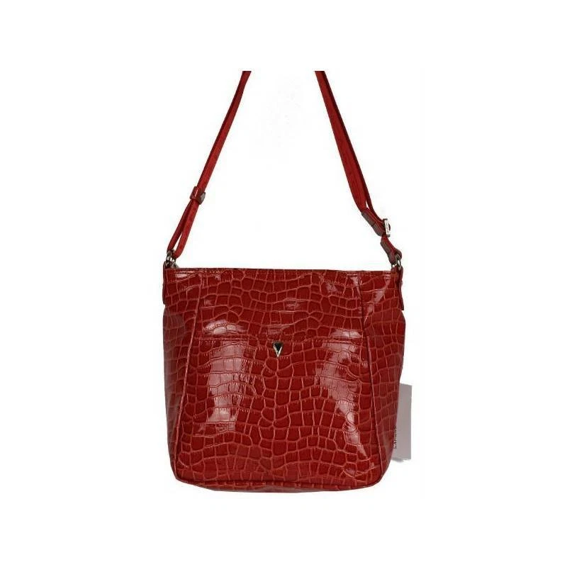Petit sac bandouli re Lancaster effet croco verni 541 11