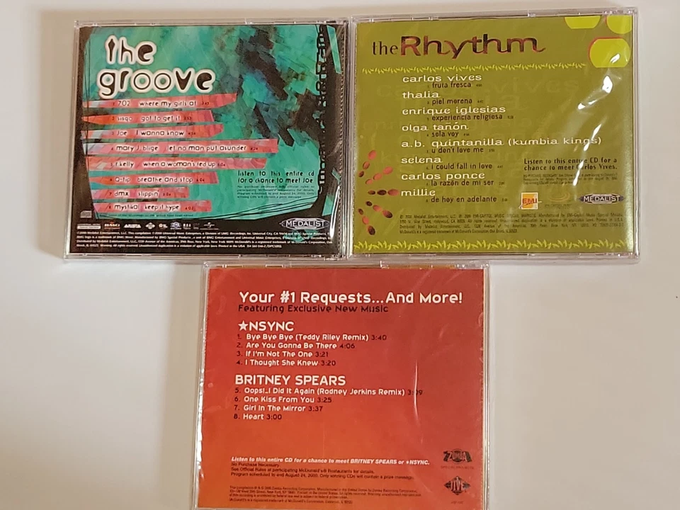 McDonalds 2000 The Groove, The Rhythm, NSYNC Britney Spears Your #1 Request CDs Foto 2 de 4