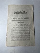 Original 1808 King George III Ship Selling Act The Gunboat War Napoleonic Wars