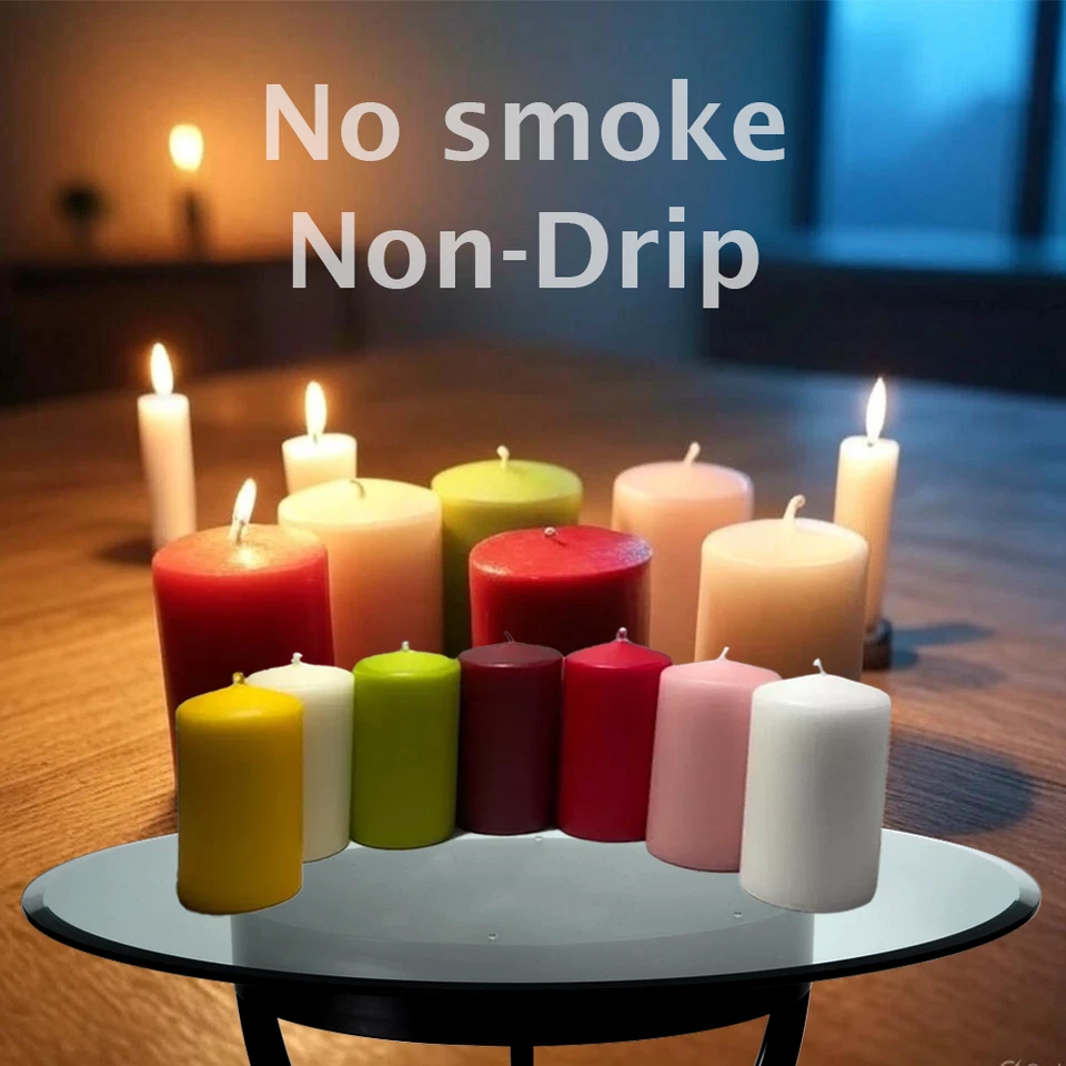 Pillar Candles Unscented Small to Large Size Church Candle Long Burning Hours - Image 2 of 4