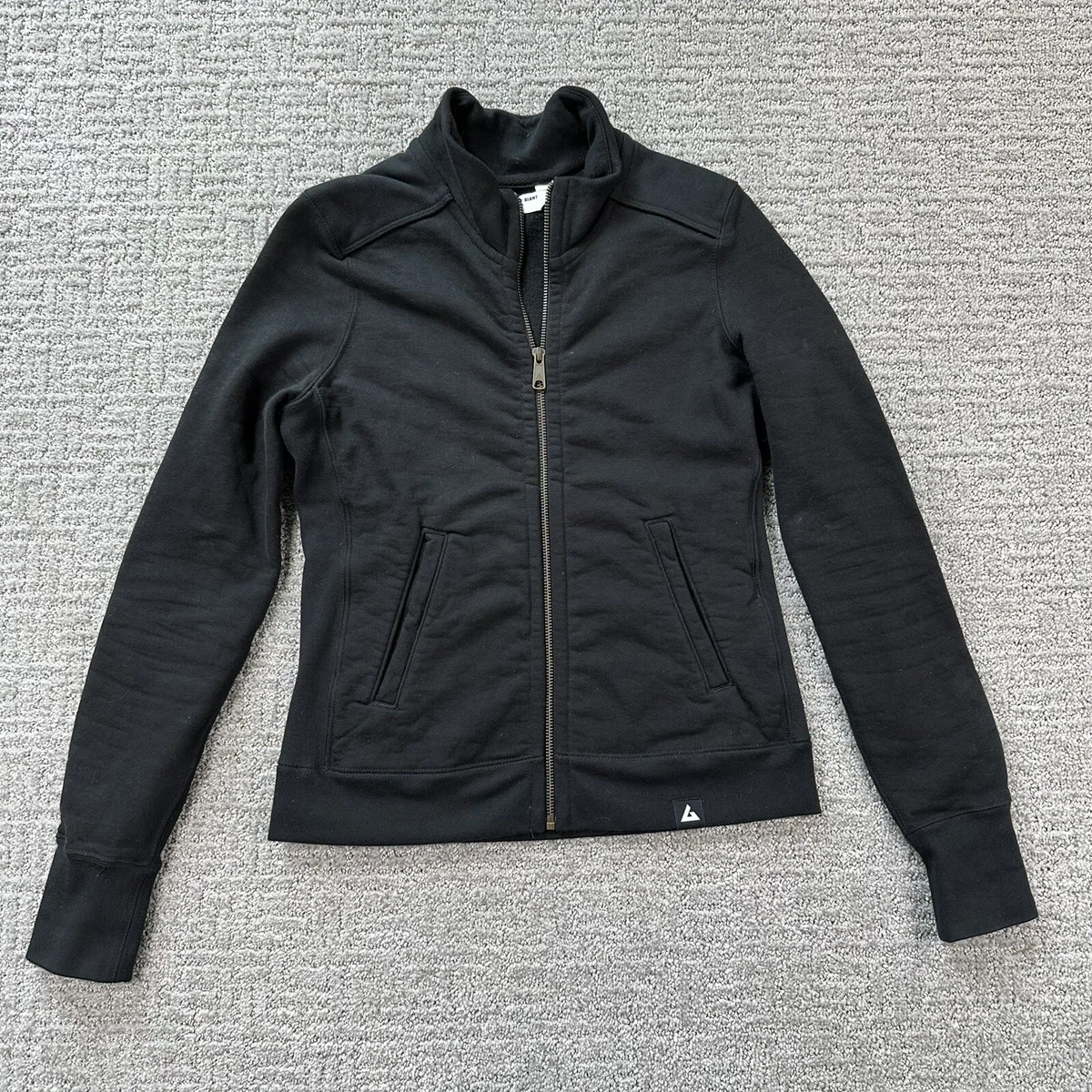 American Giant Jacket Extra Small Black Moto Full Zip Sweatshirt