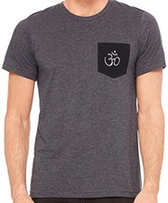 Mens Hindu Ohm Patch Pocket Tee Shirt