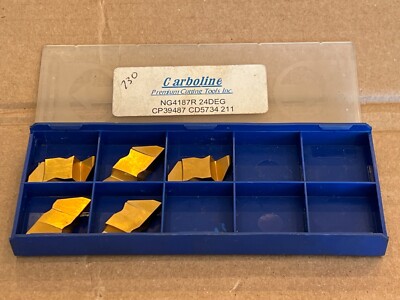 CARBOLINE Carbide Inserts - NG4187R 24DEG - Qty. 5 - NEW!!!