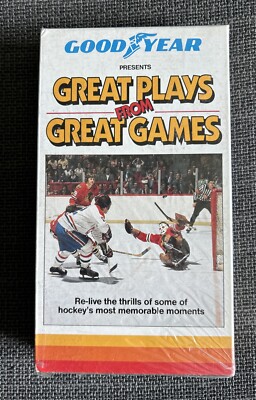 GOOD YEAR PRESENTS GREAT PLAYS FROM GREAT GAMES HOCKEY SEALED VHS TAPE