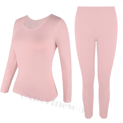 Damen Weiche Thermo Unterwäsche Unterwäsche Set Long Johns Top & Bottom Base Layer - Bild 20 von 24