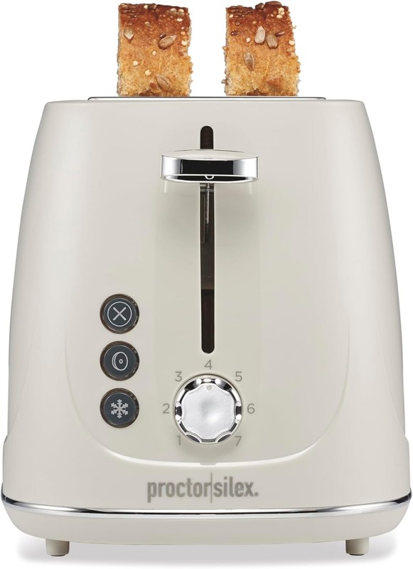 Proctor Silex Plastic 2 Slice Toaster, Bagel, Defrost & Cancel Buttons, Browning