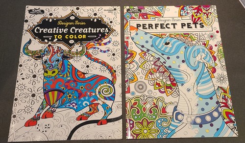 Adult Coloring Books- Stress Relieving Patterns Relaxation Creativity-6 book set - Picture 2 of 4