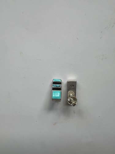 Turquoise Studs, Sterling Silver