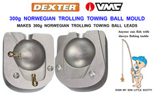 DEXTER 300g NORVEGESE TROLLING PALLA TRAINO PIOMBO STAMPO PESCE SABBIA ANGUILLA JIG HEAD