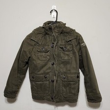 Abercrombie Kids Boy's Green Hooded Insulated Coat Jacket - Size Small