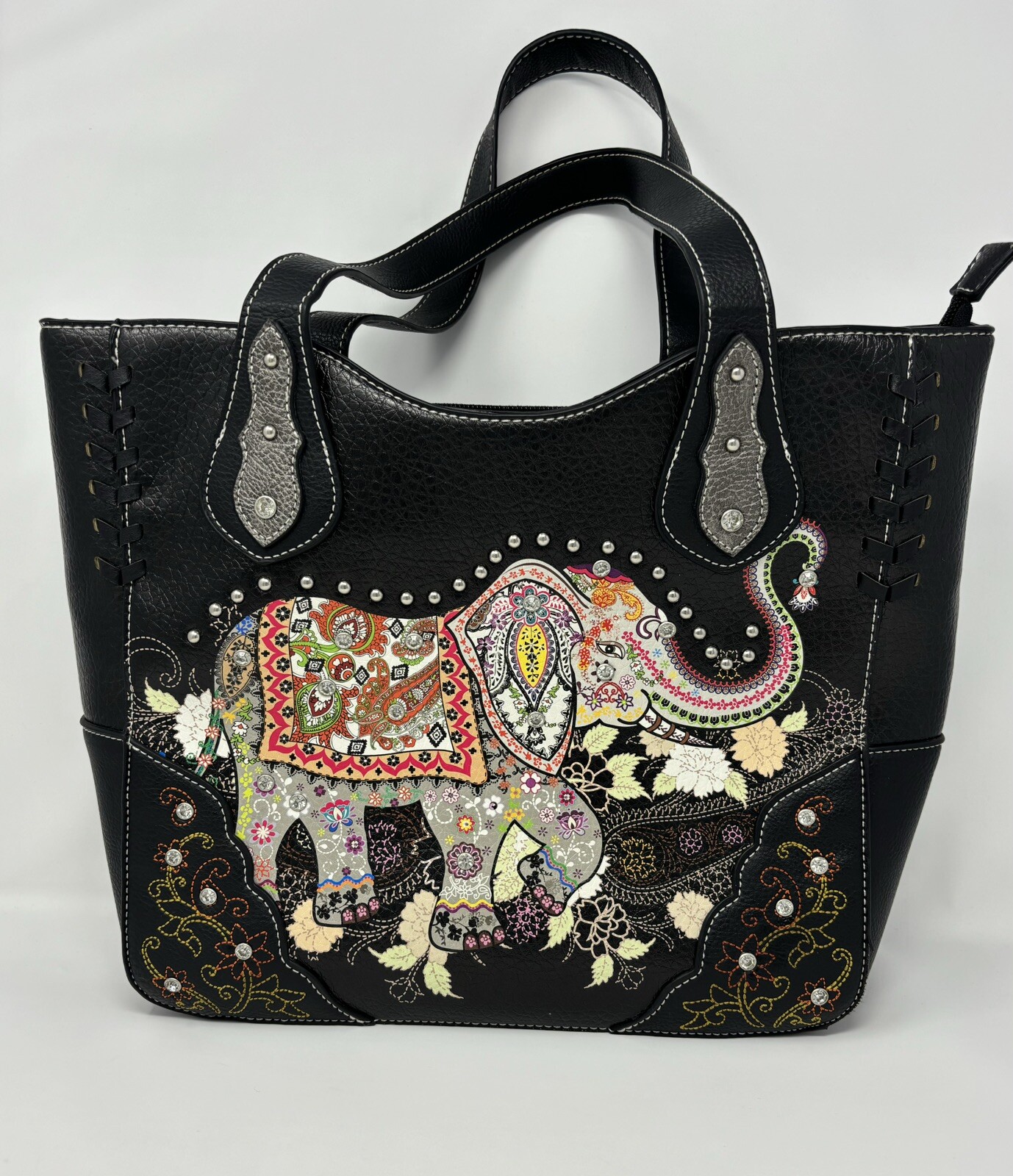 Cowgirl Trendy Elephant Purse Concealed Carry Rhinest… Gem