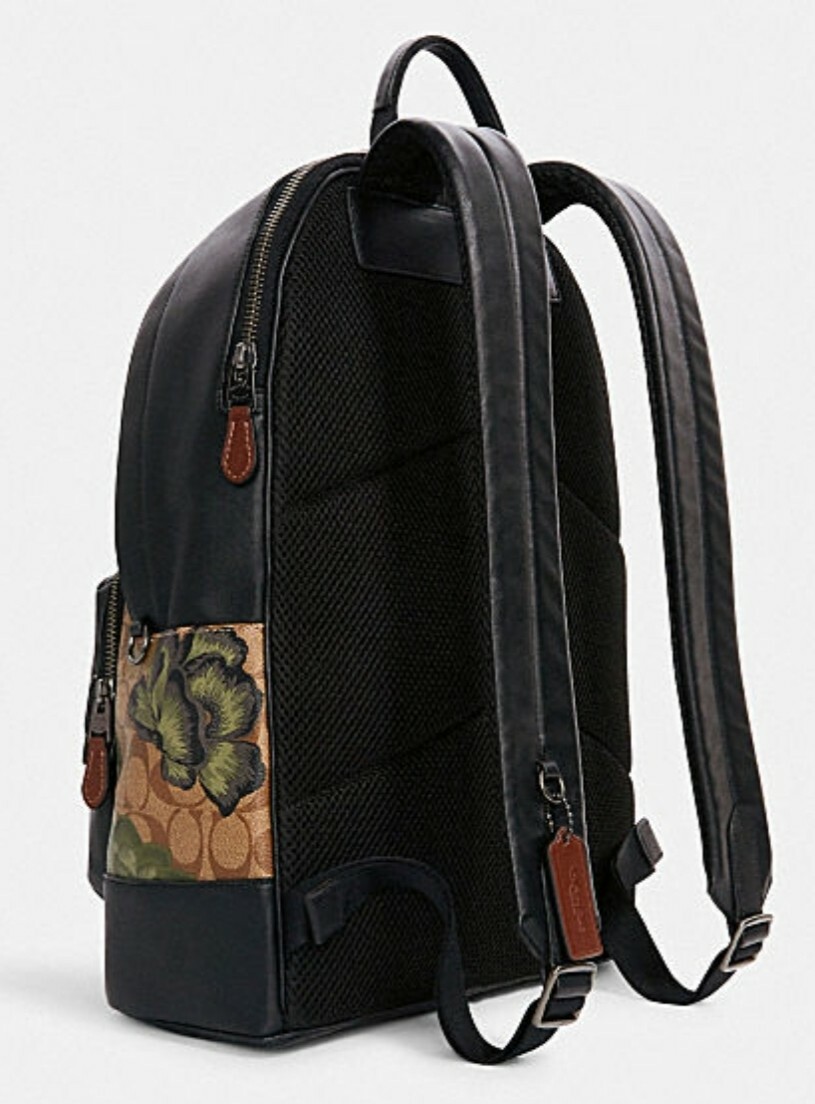 Coach C2809 West Backpack in Signature Canvas With Kaffe Fasset