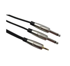 SCHULZ Kabel • TMS • Audiokabel • Stereo-Miniklinke 3,5 mm/2 x Monoklinke 6,3 mm