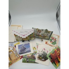 Lot of 14 Unused Blank Note Cards Made in USA Floral Garden Mixed Art Greeting