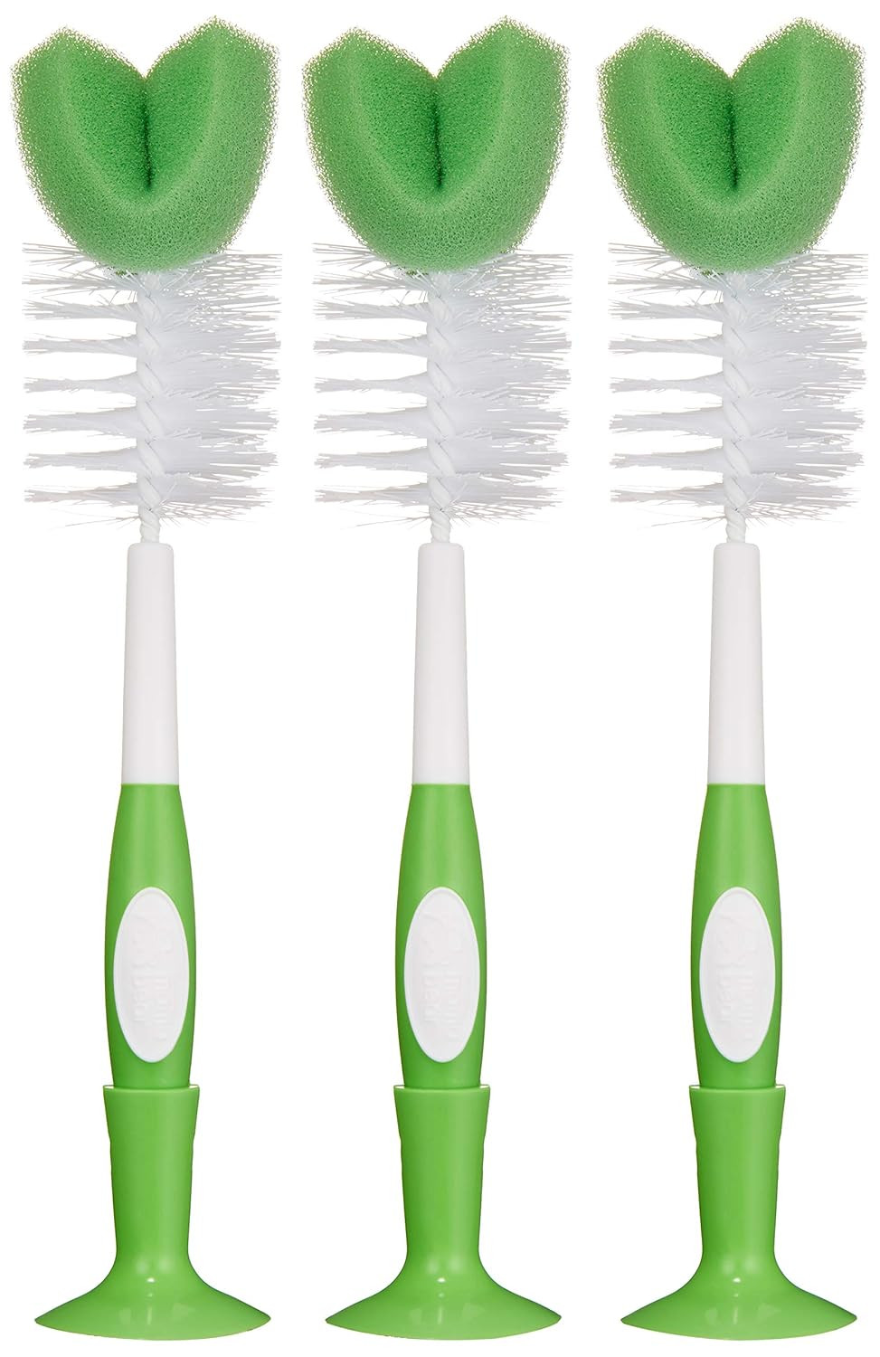 Mama Bear Bottle Brush Set of 3 White by Amazon Basics  