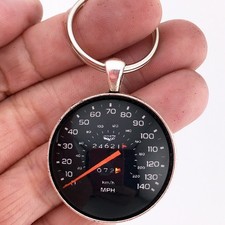 Vintage Chevrolet C3 Corvette 140 MPH Speedometer Gauge 1.2" Diameter Keychain