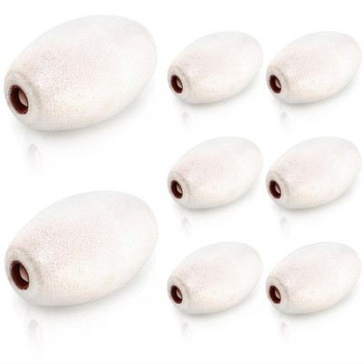 8 Pack Oval Water Float, 5.5'' x 3.5'' Deep Water Fishing Float, White Rope Flo...