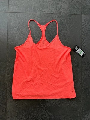Under Armour Damen Tanktop Gr. L Fitness Running Training Sporttop Koralle