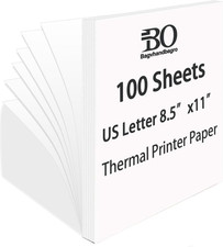 100 Sheets Thermal Printer Paper, 8.5'' 11'' US Letter Size, Advanced Printing P