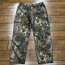 Scent Lok Full Season Camo Fleece Lined Pants Men's Large Cargo Hunting Realtree