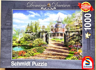 Schmidt Puzzle ''Idyllisches Landgut'', 1000 Teile 69cm x 49cm, neuwertig,