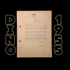 1955 Dino Ferrari Signed Letter To Jacques Swaters Ferrari 250 Gt 500 Tr