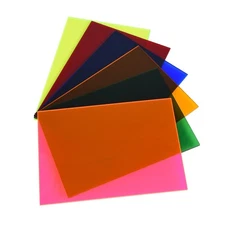 6 Pack Colored Acrylic Sheets, Translucent Plexiglass 5x7", Six Colors
