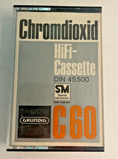 GRUNDIG Chromdioxid HiFi -Cassette C 60 MINT condition Vintage